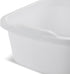 Tribello 2-Pack Dish Pans for Kitchen Sink, Heavy Duty Plastic Tub Dishpan, 12 Quarts (White)