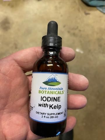 Liquid Iodine 0.3% Solution 2oz - Liquid Supplement with Organic Kelp, Kosher Vegan Iodide Drops Solution