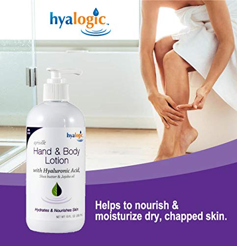 Hyalogic Episilk Hand & Body Lotion, 10oz – Great Skin Care Lotion with Hyaluronic Acid, Shea Butter & Jojoba Oil