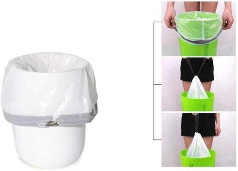 Small Trash Bags, 1.2 Gallon, 75 Counts, Black Drawstring Trash Can Liners for Home Kitchen Bedroom
