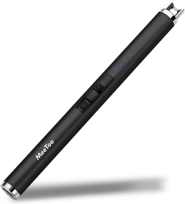 MeeToo Candle Lighter Electric Rechargeable USB Type-C Lighters for BBQ Camping Fireworks (Black)
