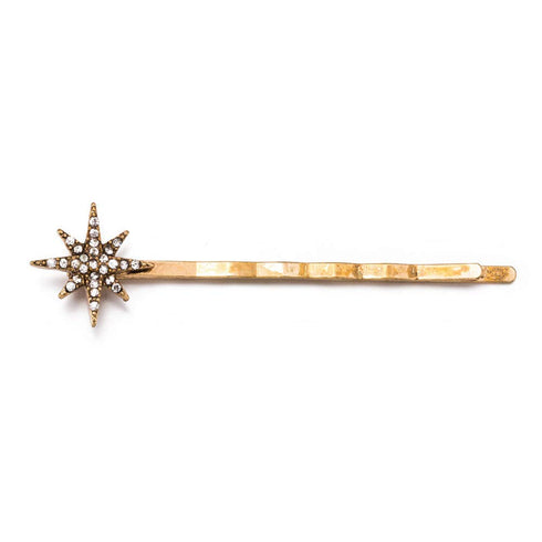 Vintage Rhinestone Moon Snowflake Star Hair Clip - Bobby Pins for Women, Alloy Barrettes