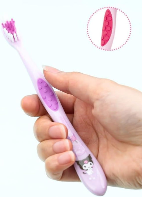 Cute Individually Packaged Toothbrush Set, Compact Head, Purple, 3 Count