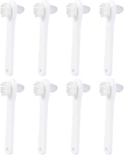 Healvian 8pcs Denture Cleaning Brush Set - T-Shaped Denture Special Toothbrush Tool Bagged with Hard Heads for Denture