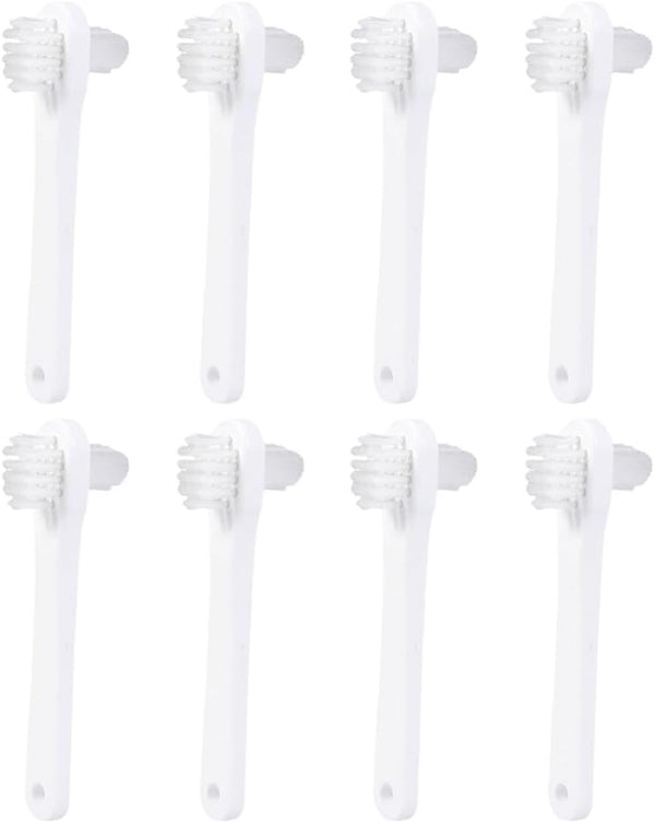 Healvian 8pcs Denture Cleaning Brush Set - T-Shaped Denture Special Toothbrush Tool Bagged with Hard Heads for Denture