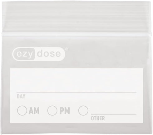 Ezy Dose Disposable Pill Pouches, Clear, 50 Count for Pill and Vitamin Storage