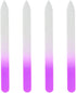 SIUSIO Set of 20 Professional Crystal Glass Nail Files, Gradient Rainbow Color for Nail Polishing (Pink, Purple)