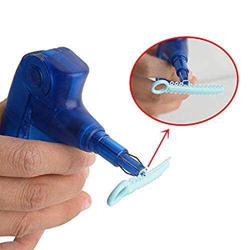 Orthodontic Ligature Ties Kit, 1040 Multi-Color Rubber Bands with Ligature Gun for Braces, Complete Tool Set