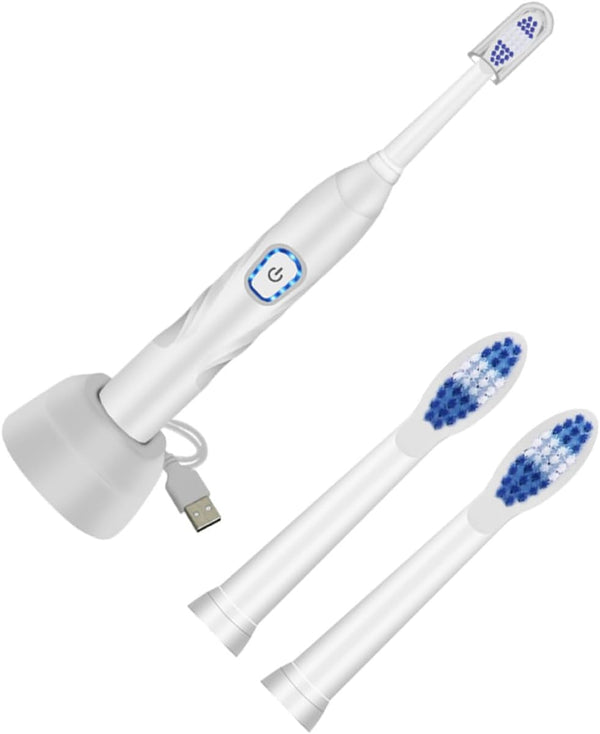 KOMBIUDA Electric Toothbrush USB Charging Sonic Vibration Toothbrush Soft Bristle Waterproof Rechargeable