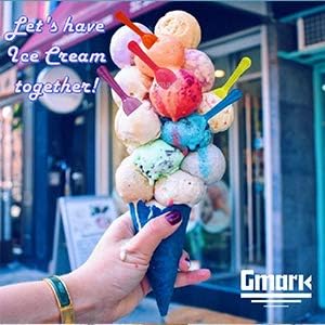 Gmark 100pc 3" Assorted Multi-Color Taster Plastic Mini Spoons, Ice Cream Dessert, 1 Box Set GM1002G