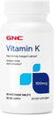 GNC Vitamin K 100mcg - 180 Tablets, Helps The Body Transport Calcium