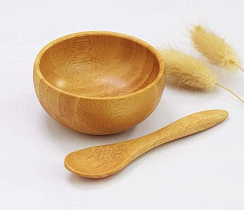 Eco Bamboo Mixing Bowl - Cute Small Facial Skin Care Mixing Bowl DIY Homemade Mini Cosmetic Tool Sets by ericotry