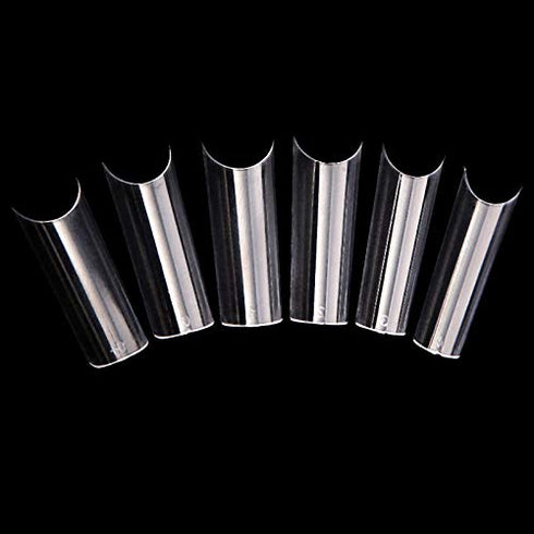 YIMART 550pcs Fake Nails, Premium Square Clear Tips, Nail Art C Tips French Acrylic Long C Curve False Nails
