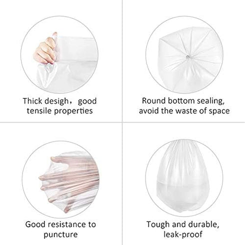 Magesh 4 200 Counts Small Trash Bags, Gallon Trash Bag/Small Garbage Bags, Strong Wastebasket Liners for Bathroom