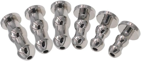 HCZION Men(9mm) Short Hollow Urethral Sound Stainless Steel Urethral Dilators with Bead Penis Plug Catheter Sounds Sex