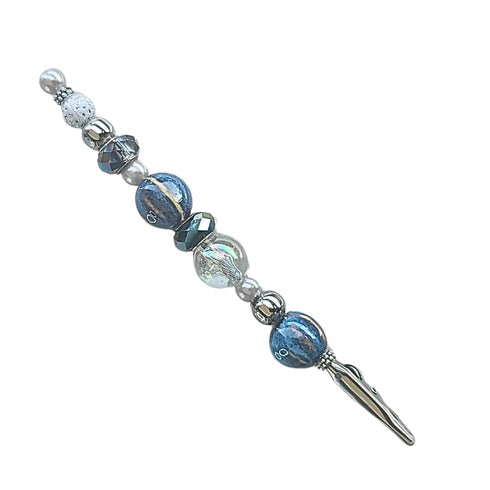 Set LUX Clips (Winter Blue) & Keychain Metal Wire Joint Clamp with Pen Clip Extendable for Mechanics Home Automobile