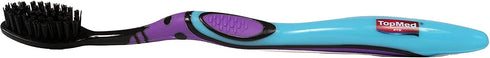 TOPMED ETS Smokers Charcoal Toothbrush, Extra Hard, 3 Count (Color May Vary)