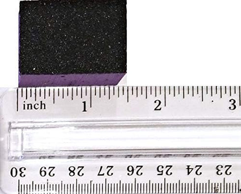 PrettyClaw 40pc Mini Disposable Nail Buffer Blocks, 80/80 Black Grit, Purple Buffing Sanding Nail File