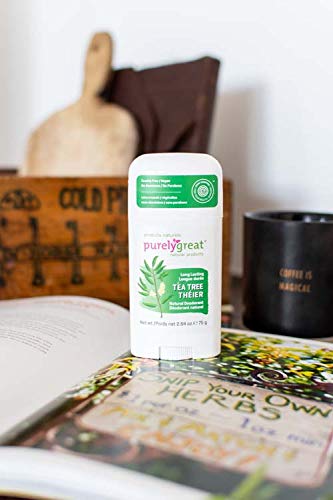 Natural Deodorant Stick - Tea Tree - EWG Verified™ - Vegan, Cruelty Free - No Aluminum, No Parabens