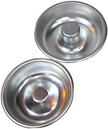 tyoungg 2 Pieces Assorted Size Metal Donut Bath Bomb Molds for Unique Homemade or Business Bath Bombs