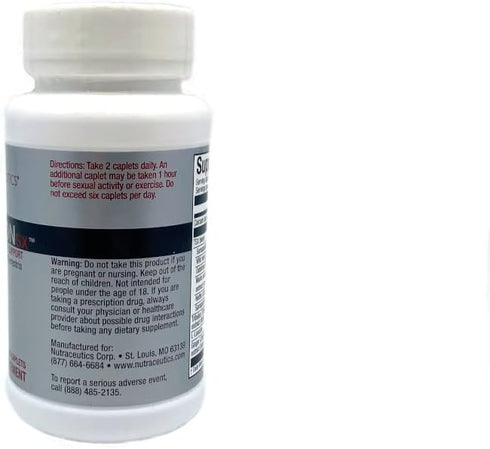 Nutraceutics 750mg 60 TestronSX Testosterone Support with Tribulus Terrestris Boosts Male Vitality, Stamina
