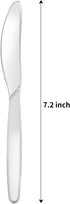 Heavy Duty Plastic Knives, Clear Disposable Party Supply, Pack of 80