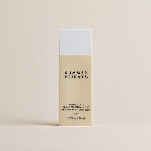 Summer Fridays ShadeDrops Broad Spectrum SPF 30 - Mineral Milk Sunscreen with Zinc Oxide, Lightweight, 1.7 Fl Oz