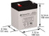 SigmasTek RT1245 12 5 F1 Volt AmpH SLA Replacement Battery with Terminal
