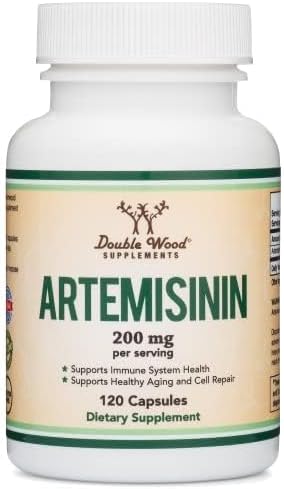 Double Wood Artemisinin (Sweet Wormwood Cleanse) 200mg, 120 Vegan Capsules (Two Month Supply) Non-GMO, Gluten Free
