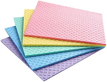 Reusable Cleaning Cellulose Sponge Cloths, Absorbent Wipes for Kitchen, Car, Eco-Friendly Dishcloth Hand Towel