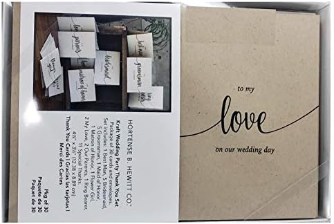 Set 30 Count Rustic Thank You Card with Envelopes