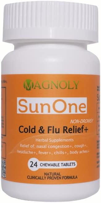 SunOne Herbal Supplements for Cold & Flu Relief, Non-Drowsy