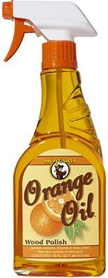 Howard Orange Oil Wood Polish and Feed-N-Wax Wood Polish and Conditioner, Bundled with Steel Wool