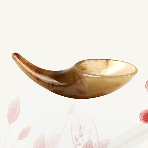 Healifty Large Ox Horn Scrapping Tube Body Massager for Neck Back Shoulder Relief Traditional Chinese Acupoint Pressure