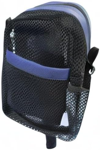 Secure Pouch - Carrying Bag for Cane, Walker, Crutches, Hiking Stick, Wheelchairs (Navy - Small)