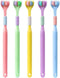 1pcs Random Color Three-Sided Soft Hair Toothbrush, Effective Design for Adults and Children