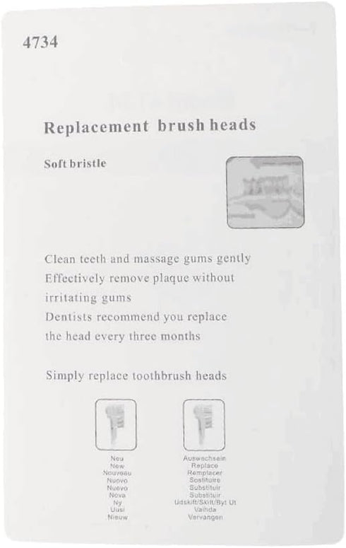 Dual-Action Electric Replacement Toothbrush Heads, 16 Pcs - Fit for Models 3733 4732 4734, Efficient Cleaning