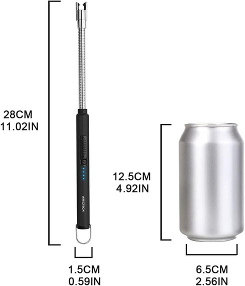 ARECTECH Candle Electric Lighter, Rechargeable USB Arc Windproof Plasma for Cooking BBQs Birthday Gift