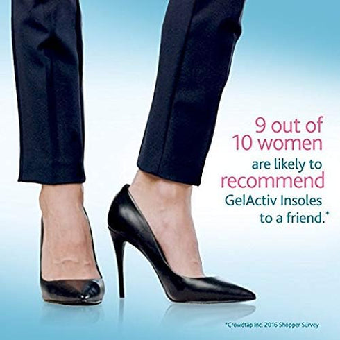 Amope GelActiv Extreme Heels Insoles for Women, 1 Pair, Size 5-10