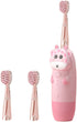 Ipetboom Sonic Electric Toothbrush Non Slip Handle Brushing Frequency Colorful Light Cartoon Design