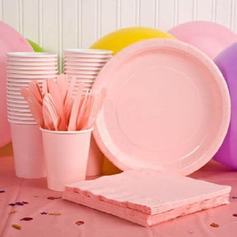 Party! 16 Forks, 16 Spoons & 16 Knives - Pink