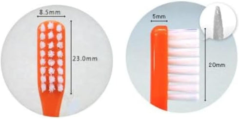 Japanese Toothbrush Oral Care Tuft24, Capless Pack of 10, Soft for Healthy Gums and Strong Brushing Pressure
