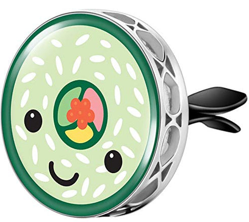 Wild Essentials Enamel Finish Sushi Roll Aromatherapy Car Air Freshener, Essential Oil Vent Diffuser with Clip