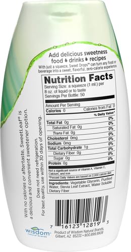 SweetLeaf Sweet Drops Liquid Stevia Sweetener - SteviaClear, 1.7 Ounce (SD-CLR)