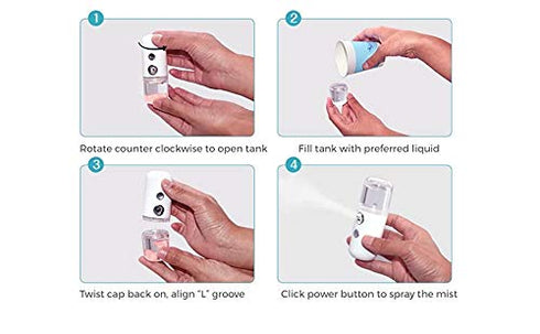 Nano Mister Sanitizer Spray Disinfectant Mist Machine for Home, Office, Car, Hotel (White)