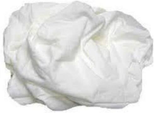 A99300 Select Quality Cleaning T-Shirt Cloth Rags, Lint Free, White, 3 lb Bag