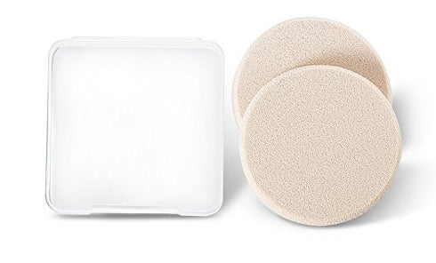 KOOBA 2pcs Round Makeup Sponges with Travel Case, Beauty Face Primer Compact Powder Puff