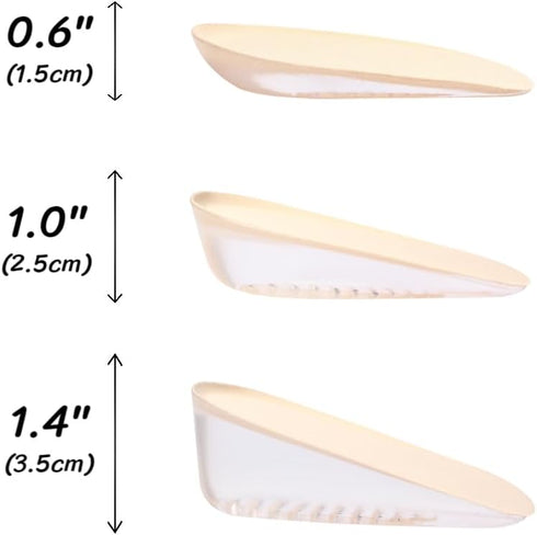 Premium Heel Cushions for Heel Pain Relief & Shoe Comfort - Gel Inserts for Women and Men, Adjust for Shoes Too Big