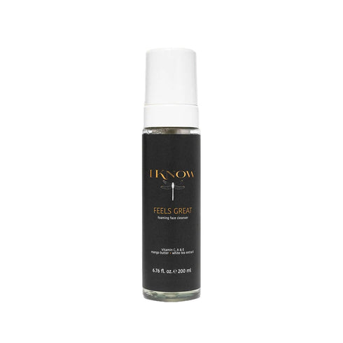 IKNOW FEELS GREAT Foaming Face Cleanser, Gentle Daily Wash for Deep Cleansing and Hydrating Skin Care (6.76 OZ)