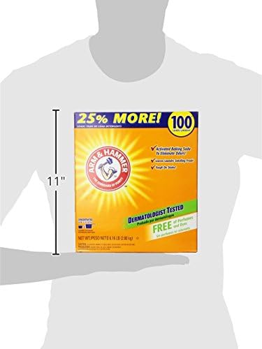 HAMMER 100 ARM & Powder Laundry Detergent, Free of Perfume and Dyes, Loads